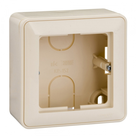 Systeme Electric Wessen 59 Беж Коробка 1-ая подъемная для наружного монтажа с рамкой