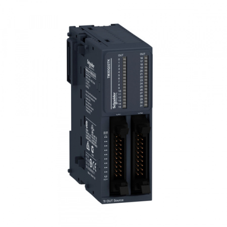 Schneider Electric Дискретный модуль расширения ТМ3 32 выхода транзисторный источник НЕ10 (TM3DQ32TK)