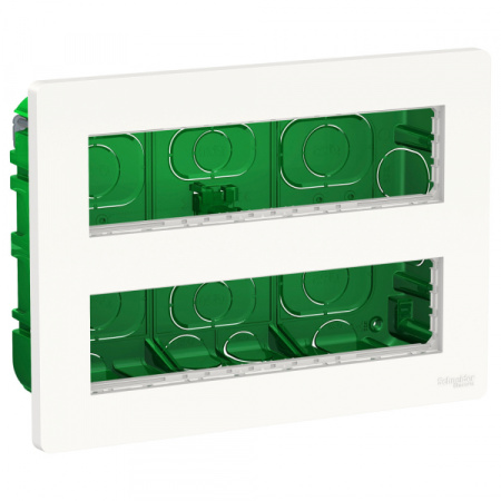 Schneider Electric Unica System+ Блок скрытой установки 2х4 антибактериальный