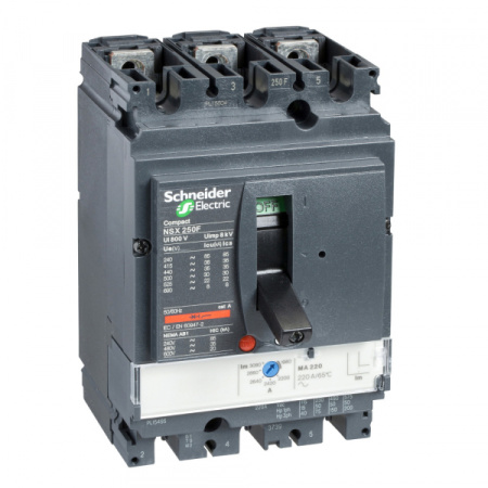 Schneider Electric Compact NSX 250N Автоматический выключатель MA220 3P 3Т