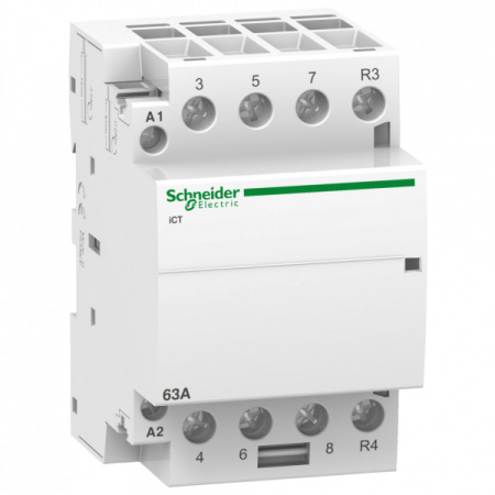 Schneider Electric Acti 9 iCT63A Контактор модульный 3НО 1НЗ 220/240В АС