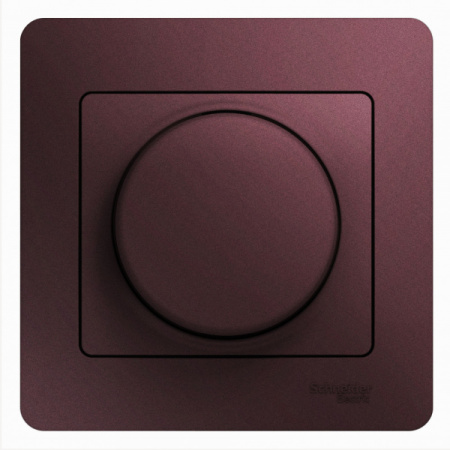 Systeme Electric Glossa Баклажановый Светорегулятор (диммер) LED, RC, 630Вт/ВА, в сборе