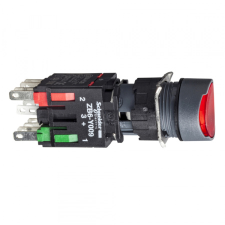 Schneider Electric XB6 Кнопка 16мм 12-24В красная с подсветкой с возвратом