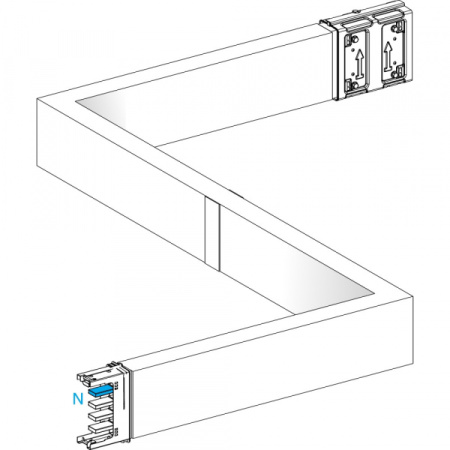 Schneider Electric CANALIS KSA СЕКЦИЯ Z-ОБР УГЛ ВЛ-ВПР ЗАК 400А. A,B,C=200 ДО 750 D=700 ДО 1200 ОГН