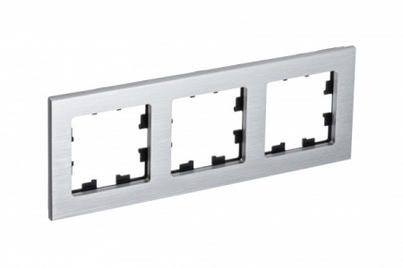 Systeme Electric AtlasDesign Nature Металл серебро Рамка 3-ая