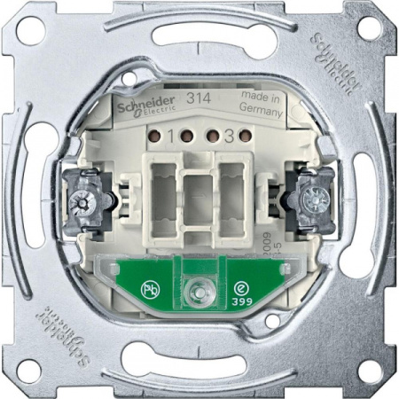 Schneider Electric Merten Механизм QuickFlex Переключателя перекрёстного с подсветкой, безвинт. зажим