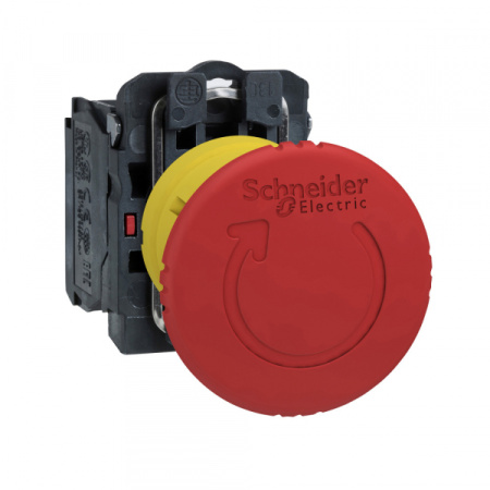 Schneider Electric XB5 Кнопка аварийная НЗ возврат поворотом, тригеррного действия, пластик