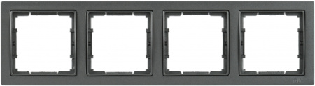 IEK РУ-4-БА Рамка четырехместная квадратная BOLERO Q1 антрацит