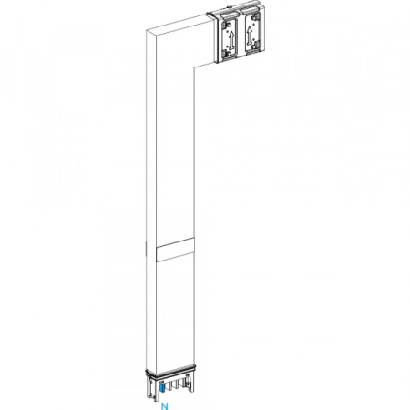 Schneider Electric CANALIS KSA СЕКЦИЯ УГЛОВАЯ ВНИЗ НА ЗАКАЗ 400А С ОГНЕН. БАР. A=250 B=700 ДО 1200