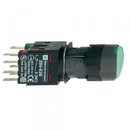 Schneider Electric Кнопка 16мм с подсветкой, зеленая (XB6AF3B5B)