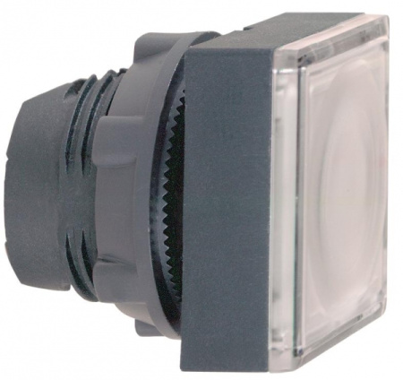 Schneider Electric XB5 Головка кнопки 22мм квадратная белая с подсветкой, с возвратом ZB5CW313