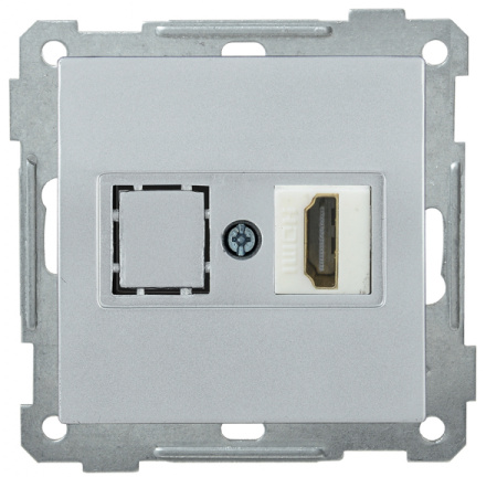 IEK РHDMI-0-Б Розетка HDMI BOLERO серебряный