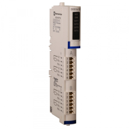 Schneider Electric Modicon Модуль дискретного выхода DC 24В, 4 канала (комплект) (STBDDO3410K)