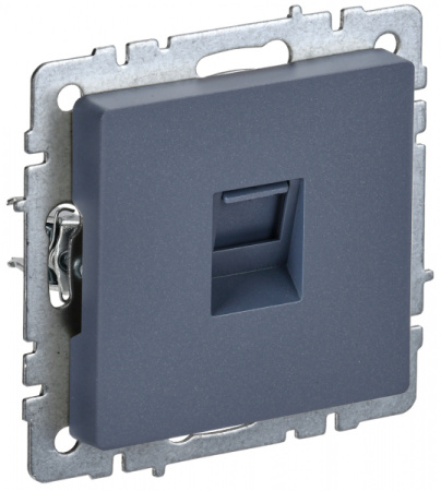 IEK BRITE BASE Маренго Розетка компьютерная RJ45 кат.5E РК10-БрМ