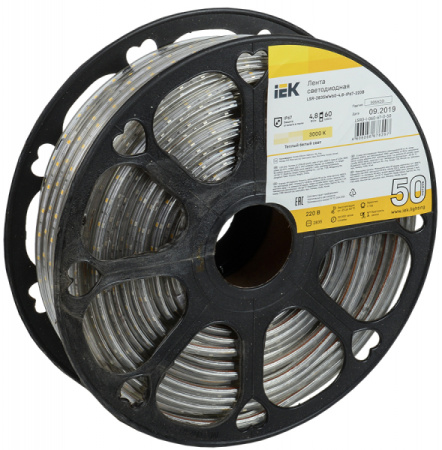 IEK Лента LED 50м LSR-2835WW60-4,8-IP67-220В