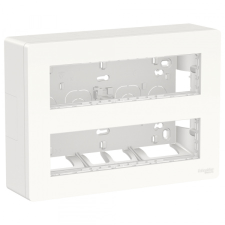 Schneider Electric Unica System+ Блок открытой установки 2х4 антибактериальный