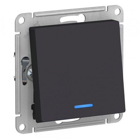 Systeme Electric AtlasDesign Карбон Переключатель 1-клавишный с подсветкой, сх.6а, 10АХ, механизм