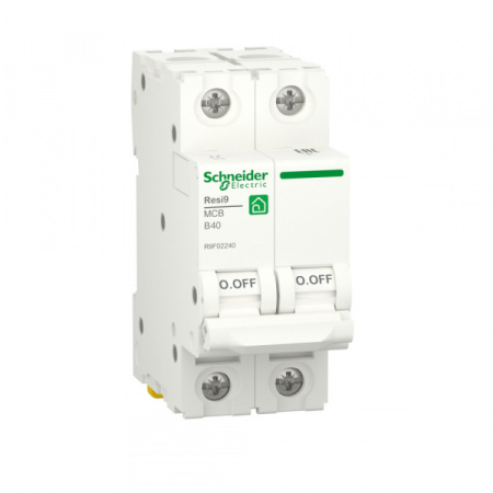 Schneider Electric RESI9 Автоматический выключатель (АВ) B 40А 2P 6000A