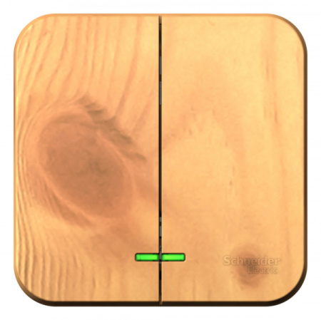 Systeme Electric Blanca наруж Ясень Выключатель 2-клавишный , 10А, 250B