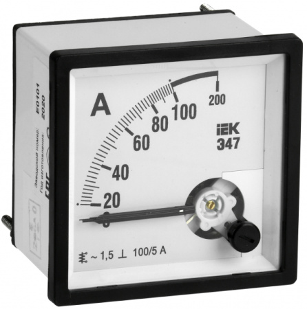 IEK Амперметр Э47 100/5А кл. точн. 1,5 72х72мм