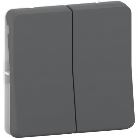 Schneider Electric Mureva Styl Антрацит Переключатель 2-клавишный сх. 6+6, IP55