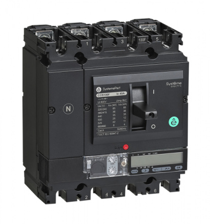 Systeme Electric Автоматический Выключатель SYSTEMEPACT CCB160 36KA 4P4D S5.2E 160A рычаг
