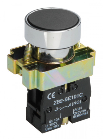 IEK LAY5 Кнопка управления LAY5-BA21 без подсветки черная 1з