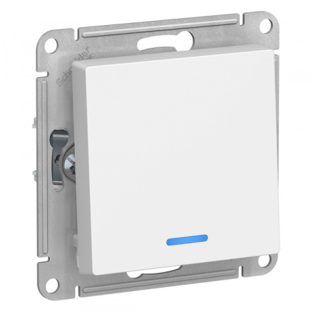Systeme Electric AtlasDesign Бел Выключатель 1-клавишный с подсветкой, сх.1а, 10АХ, механизм
