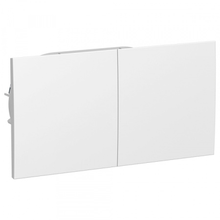 Systeme Electric AtlasDesign Бел Розетка с/з двойная, со шторками с крышкой, 16А, в сборе