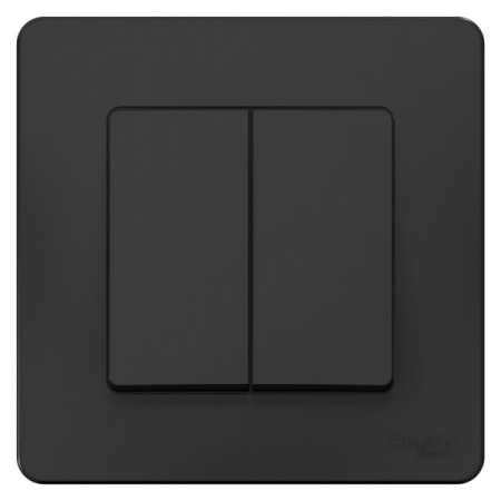 Systeme Electric Blanca внутр Антрацит Переключатель 2-клавишный, 10А, 250B