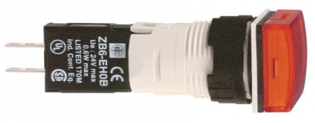 Schneider Electric XB6 Лампа сигнальная 12-24V 16мм красная квадратная