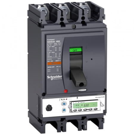 Schneider Electric Compact NS630 3P Выключатель Micrologic 5.3E 630A NSX630HB2 (100кА при 690B)