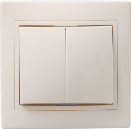 IEK KVARTA ВС10-2-0-Км Выключатель 2кл 10А керам. крем.