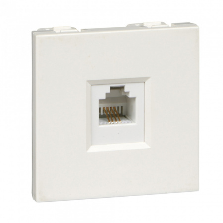 Systeme Electric Розетка ТЕЛ. В45 СУ для каб. кан.бел. RAL9010
