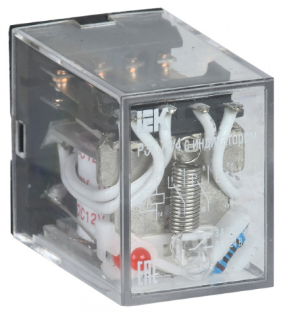 IEK ONI Реле РЭК78/4(MY4) с индикацией 3А  12В DC