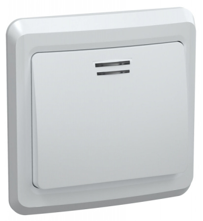 IEK VEGA ВС10-1-1-ВБ Выключатель 1кл 10А с инд. ВЕГА (белый)