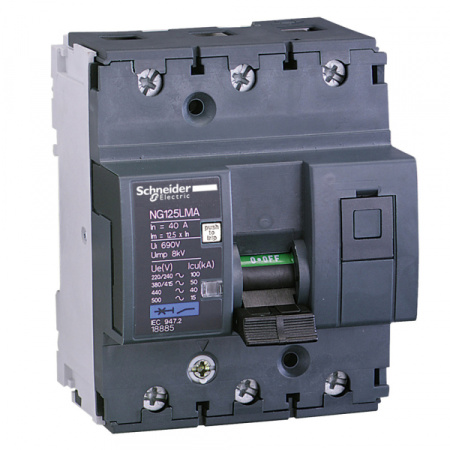 Schneider Electric Acti 9 NG125L Автоматический выключатель 3P 6.3А MA