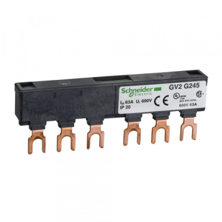 Schneider Electric GV2 Комплект трехполюсных шин 63А 2х45мм