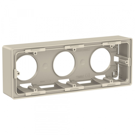 Schneider Electric Unica New Беж Коробка 3-ая для открытой установки (NU800644)