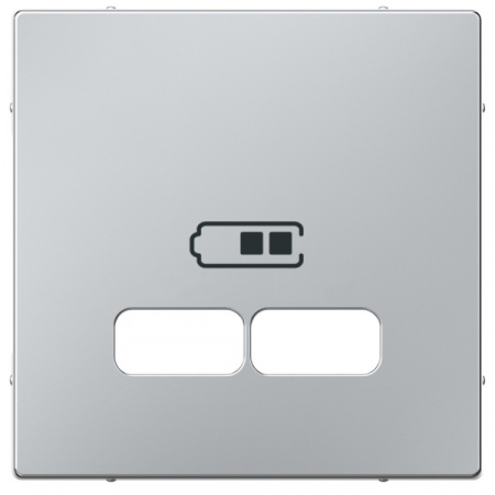 Schneider Electric Merten SM Алюминий Накладка центральная для USB механизма 2,1А