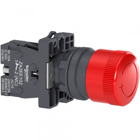 Schneider Electric Кнопка аварийного останова,возврат поворотом,30мм,красная,1НЗ