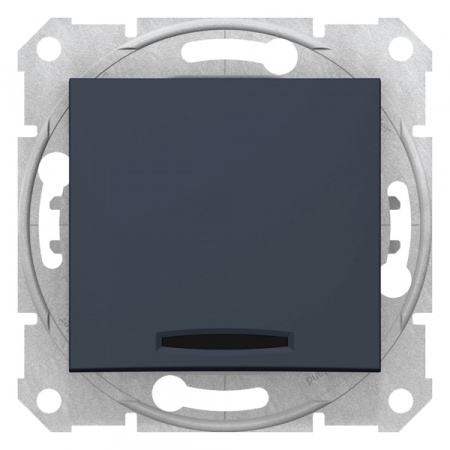 Schneider Electric Sedna Графит Переключатель 1-клавишный с подсветкой 10A, 250В (сх.6)