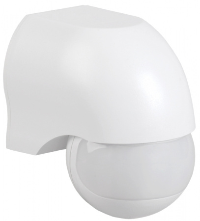 IEK Датчик движения ДД 010 белый, макс. нагрузка 1100Вт, угол обзора 180град., дальность 10м, IP44