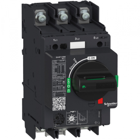 Schneider Electric Автоматический выключатель GV4P с комбинированным расцепителем 80A 50kA зажим под кольцевой наконечник