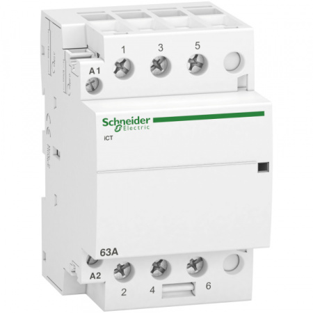 Schneider Electric Acti 9 iCT63A Контактор модульный 3НО 220/240В АС