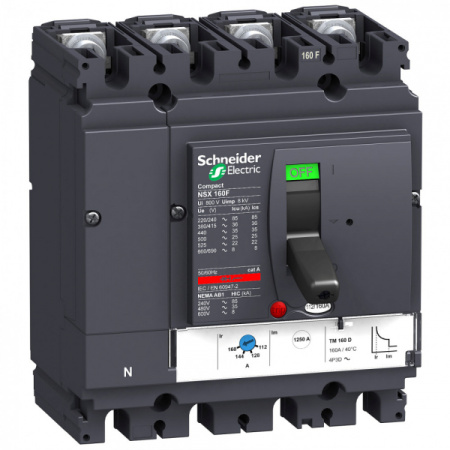 Schneider Electric Compact NSX 4П4Т АВТОМ. ВЫКЛ. TM160D NSX160F
