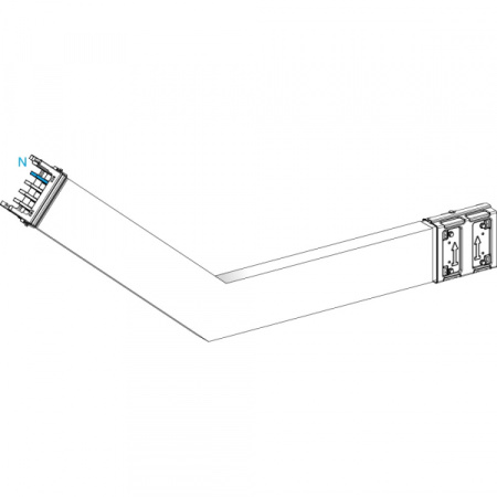 Schneider Electric CANALIS KSA СЕКЦИЯ С ИМЗ УГЛОМ ВЕРТИКАЛЬНАЯ ВВЕРХ НА ЗАКАЗ 400А. A.B=250 ДО 750