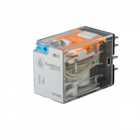 Systeme Electric Реле 5A 4CO 24VDC тест кнопка LED