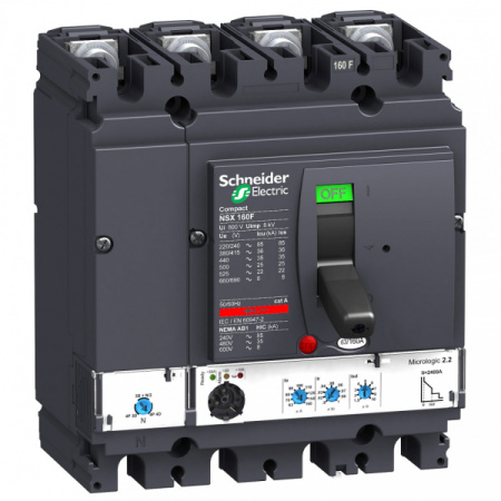 Schneider Electric Compact NSX 160F Автоматический выключатель Micrologic 2.2 160A 4P 4T