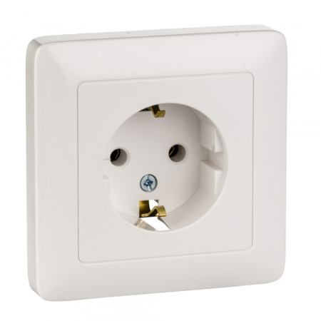 Systeme Electric Wessen ХИТ внутр Бел Розетка с/з без шторок, 16А, 250В